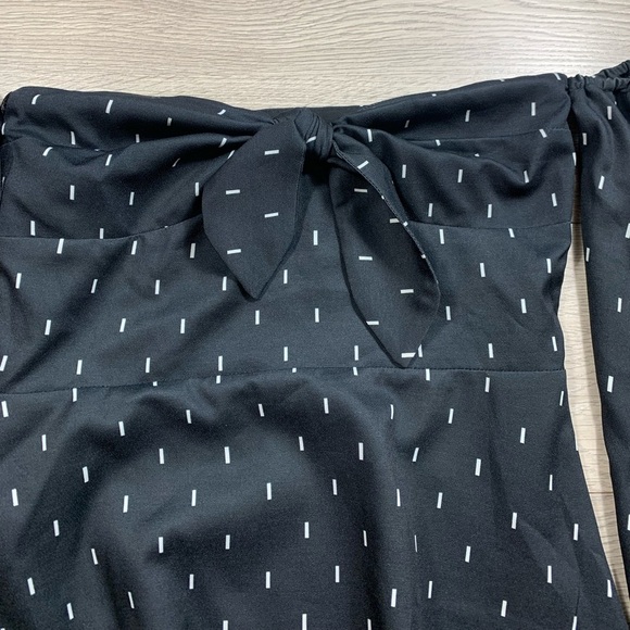 CHOOSY Bond Puff Sleeves Square Neckline Mini Dress - Picture 4 of 11